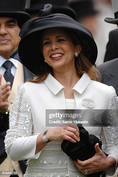 Princess Haya Bint al-Hussein of Jordan looks on during day 4 of Royal Ascot on June 20, 2008 in Ascot, England.