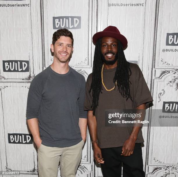 Filmmaker Jason Zeldes and spokenword artist Donte Clark attend Build to discuss the documentary "Romeo Is Bleeding" at Build Studio on July 17, 2017...