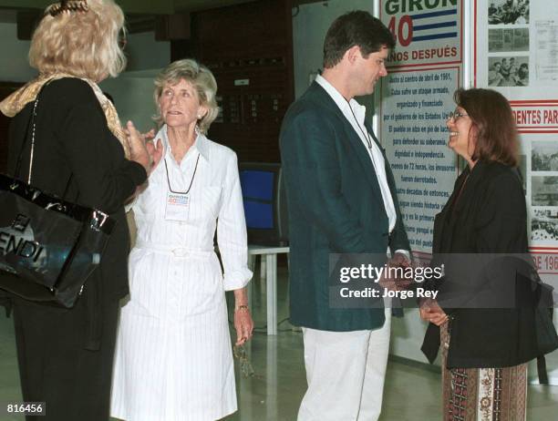 William Kennedy Smith, center, former President Kennedy's nephew and Jean Kennedy Smith, sister of President Kennedy participate March 22, 2001 as...