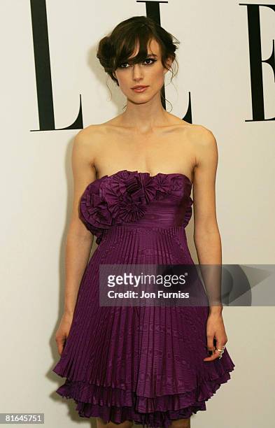 Actress Keira Knightly attends a private party following the London premiere of "The Edge Of Love" at The Berkeley Hotel on June 19, 2008 in London,...