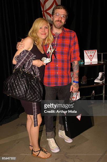 Dallas Green and Leah Miller visit the 19th Annual MuchMusic Video Awards - On 3 Productions Gift Lounge on June 14, 2008 at Chum/City Building in...