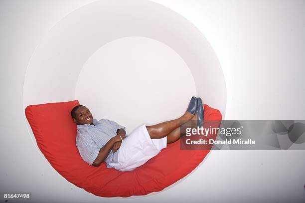 Running back Maurice Jones-Drew of the Jacksonville Jaguars poses during a portrait session for the NFL Players Association at the Raleigh Hotel on...