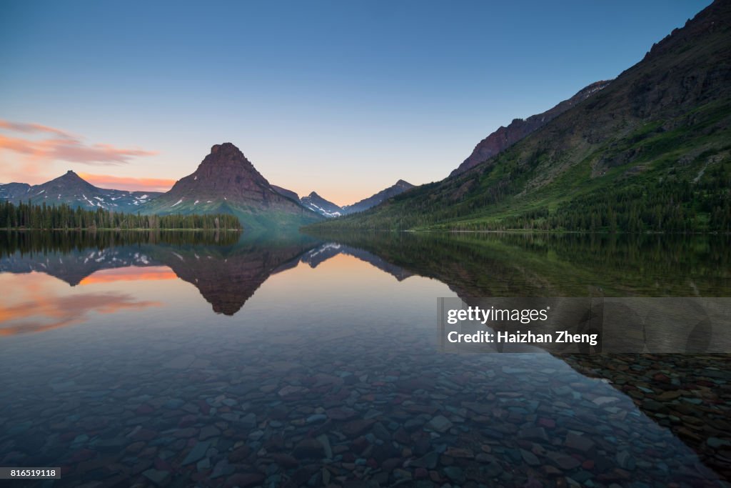 Swiftcurrent Lake at Dawn