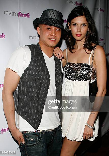 Founder and CEO of Metrofunk, Han Kao and Model Alejandra Cata attend METROFUNK.COM Summer Series 08 held at "Prime" on June 20, 2008 in New York...