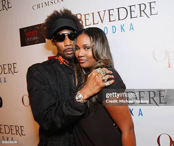 Rapper RZA and wife Talani Rabb attend Belvedere Vodka's Birthday Celebration for RZA at Opera on June 20, 2008 in Hollywood, California.