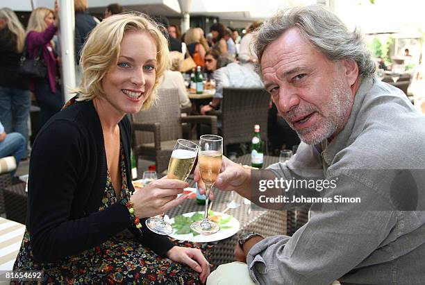 German actor Gerd Silberbauer and his wife Julia Stelter attend the Agencies Summer Party during the Munich Film Festival on June 21, 2008 in Munich,...