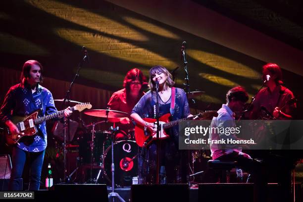 American singer Norah Jones performs live on stage during a concert at the Tempodrom on July 17, 2017 in Berlin, Germany.