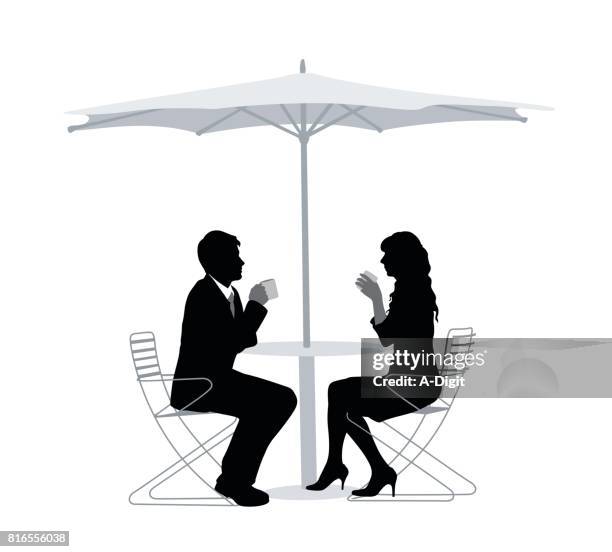 morning patio coffee - outdoor chair white background stock illustrations