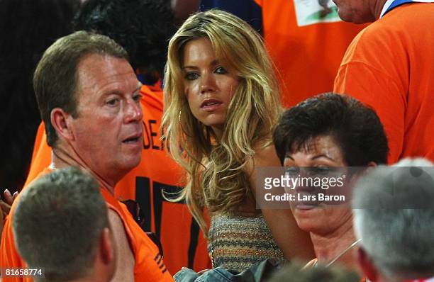 Sylvie van der Vaart, wife of Dutch player Rafael van der Vaart looks on after the UEFA EURO 2008 Quarter Final match between Netherlands and Russia...