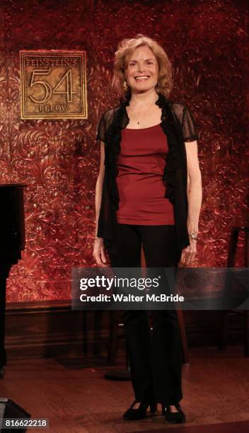 Carole Demas previews her new show 'The Broadhurst at 100' at Feinstein's/54 Below on July 17, 2017 in New York City.