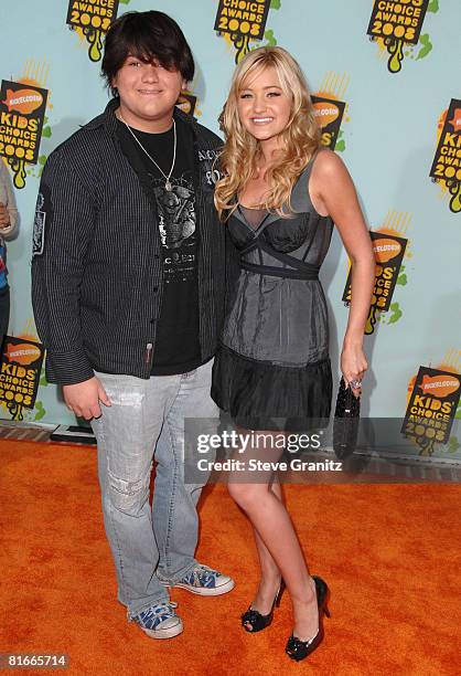 Musician Wolfgang Van Halen and A.J. Michalka arrives at the 2008 Nickelodeons Kids Choice Awards at the Pauley Pavilion on March 29, 2008 in Los...