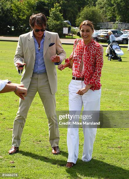 Tim Jefferies and Yasmin LeBon attend the IWC Laureus Polo Cup 2008 at the Ham Polo Club in Richmond-upon-Thames on June 22, 2008 in London, England.