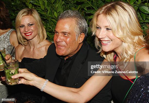 Antonella Elia, Carlo Pignaelli and Natasha Stefanenko attend Maison Carlo Pignatelli Party held at Palazzo del Senato on June 22, 2008 in Milan,...