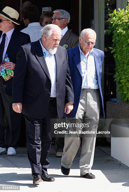 Producer George Schlatter attends the Cyd Charisse's Funeral Service at Hillside Memorial Park on June 22, 2008 in Culver City,California.