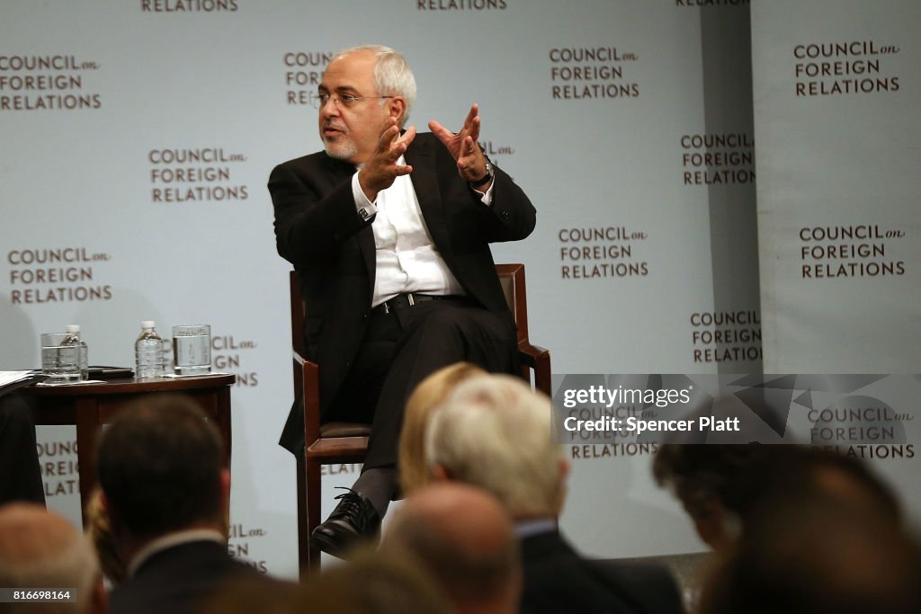 Iranian Foreign Minister Zarif Addresses Council On Foreign Relations In NYC