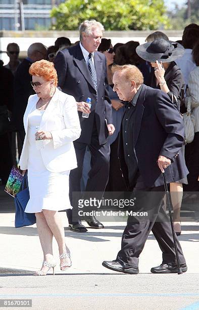 American Businessman Jack Carter Cyd attends Charisse's Funeral at the Hillside Memorial Park June 22, 2008 in Los Angeles, California.