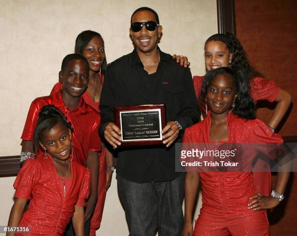 Ludacris is honored at the 10th Annual Educating Young Minds Scholarship Awards Gala at the Marriott Hotel on June 22, 2008 in Los Angeles,...