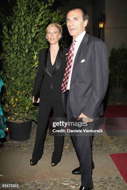 Mafalda D'Assia and Ferdinando Brachetti Peretti attend the Uomo Vogue 40th anniversary celebration party as part of Milan Fashion Week Menswear...