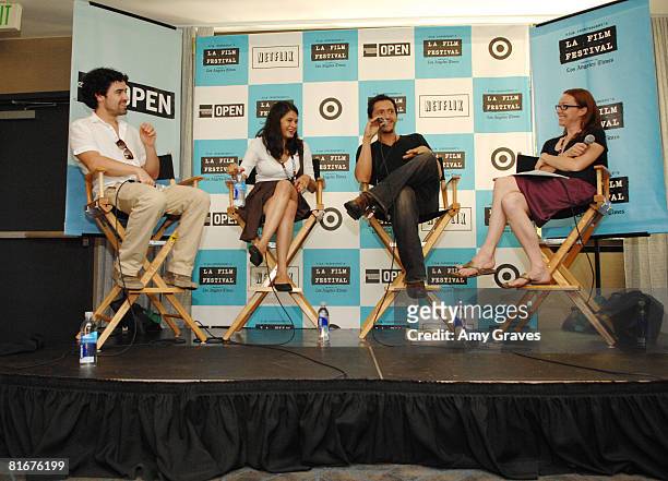 Jesse Bradford, Melonie Diaz, Clifton Collins Jr. And Molly Parker attend the 2008 Los Angeles Film Festival's Coffee Talk: Actors on June 22, 2008...