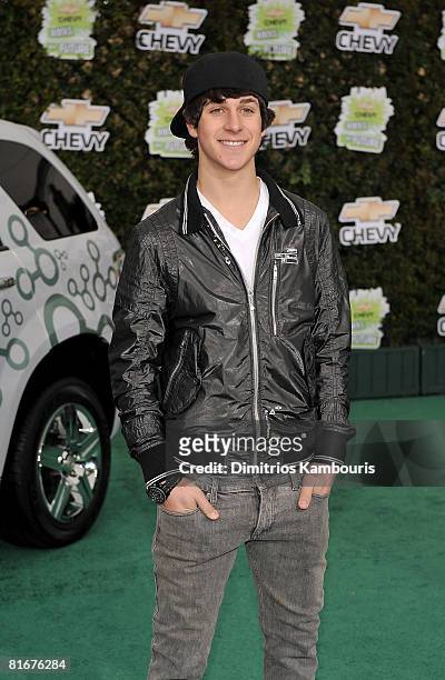Actor David Henrie arrives at Chevy Rocks The Future at the Buena Vista Lot at The Walt Disney Studios on February 19, 2008 in Burbank, California.