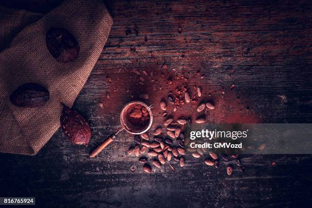 cocoa beans - cacao bean stock pictures, royalty-free photos & images