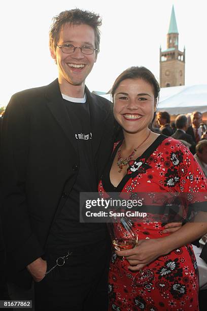Actress Katharina Wackernagel and friend Jonas Grosch attend the ZDF Summer Party on June 23, 2008 in Berlin, Germany.