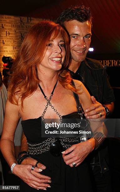 Olivia Pascal and Peter Kanitz attend the 'Movie Meets Media' party at discoteque P1 on June 23, 2008 in Munich, Germany.