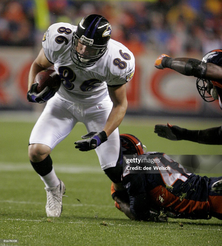 Todd Heap of the Baltimore Ravens during a game against the Denver News  Photo - Getty Images