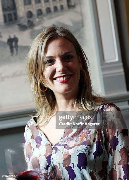 Actress Eva Hassman attens the Platin and Triple-Gold Award at the 'Bank' on June 23, 2008 in Hamburg, Germany.