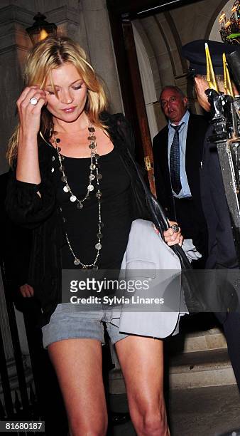 Kate Moss is seen on June 23, 2008 in London, England.