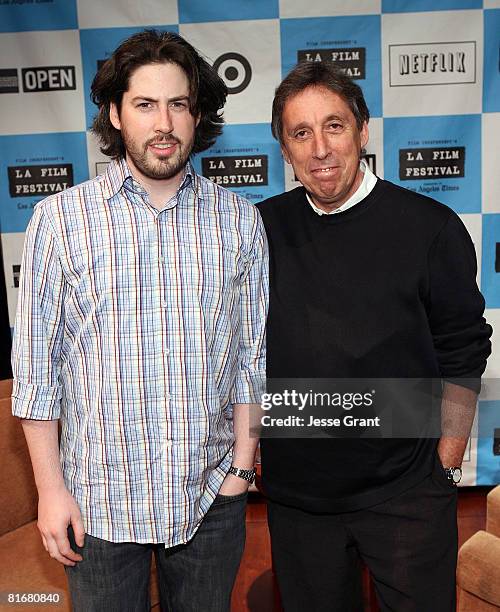 Directors Jason Reitman and Ivan Reitman attend the 2008 Los Angeles Film Festival's EW Talks with The Right Men: Ivan & Jason Reitman on June 23,...