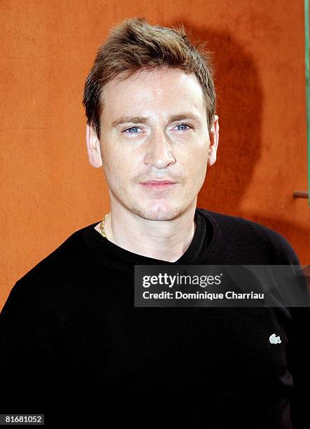French Actor Benoit Magimel attends the 2008 French Open at Roland Garros on June 8, 2008 in Paris, France.