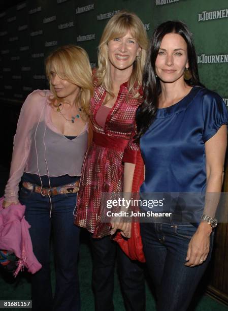 Actresses Patricia Arquette, Laura Dern, and Courteney Cox-Arquette attend the LA premiere of "The Butler's in Love" at Mann's Chinese 6 on June 23,...