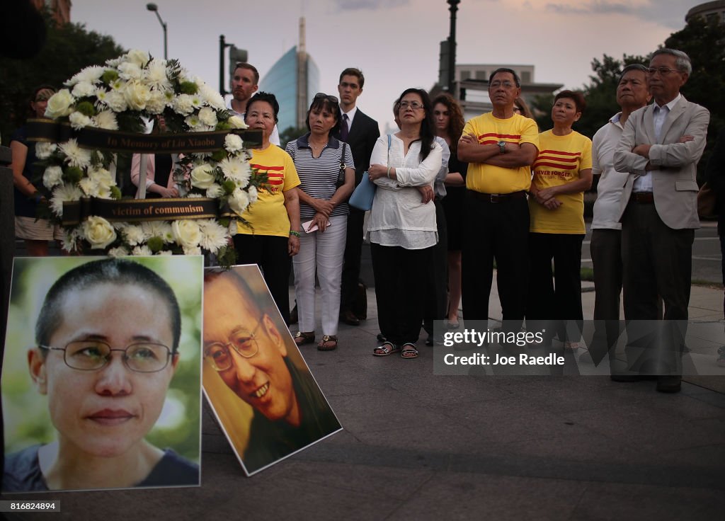Candlelight Vigil Held For Late Chinese Dissident Liu Xiaobo In Washington DC