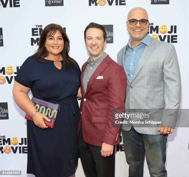 Producer Michelle Kouyate, Director of Stores for Saks Fifth Avenue John Antonini and director Tony Leondis attend the Saks Fifth Avenue and Sony...