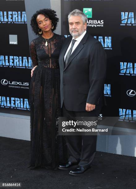 Producer Virginie Besson-Silla and director Luc Besson attend the premiere of EuropaCorp and STX Entertainment's "Valerian and The City of a Thousand...