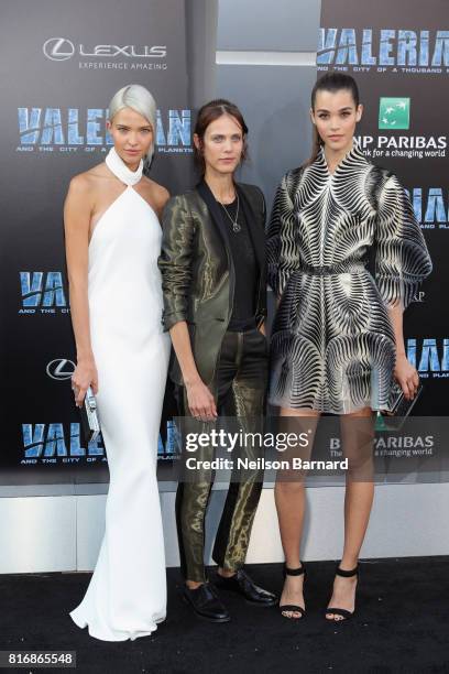 Sasha Luss, Aymeline Valade and Pauline Hoarau attend the premiere of EuropaCorp and STX Entertainment's "Valerian and The City of a Thousand...