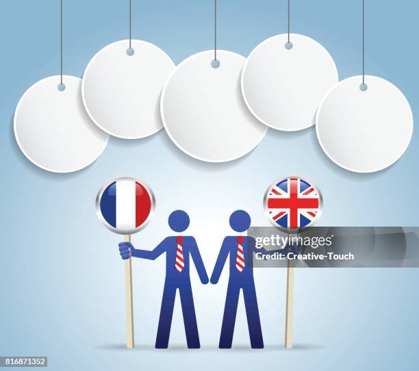 businessman france - uk flag concept - england v turkey international friendly stock illustrations