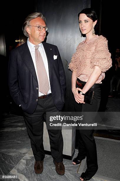 Diego Della Valle and Alessandra Facchinetti attend Tom Ford Boutique Opening during Milan Fashion Week Spring/Summer 2009 on June 23, 2008 in Milan,...
