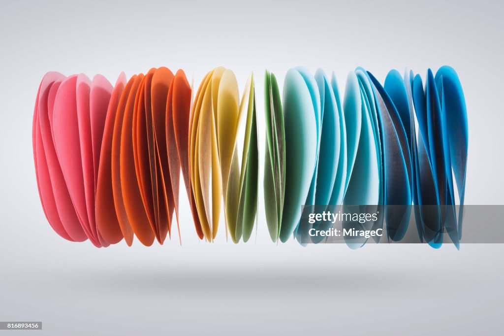 Colorful Paper Pile Levitation in Mid-air