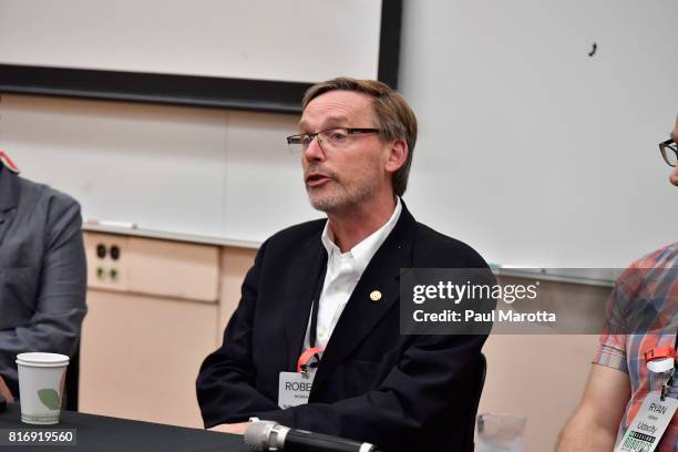 Robert McMahan of Kettering University, Ryan Keenan of Udacity and David Barrett of Olin College give a workshop at the TechCrunch Sessions: Robotics...