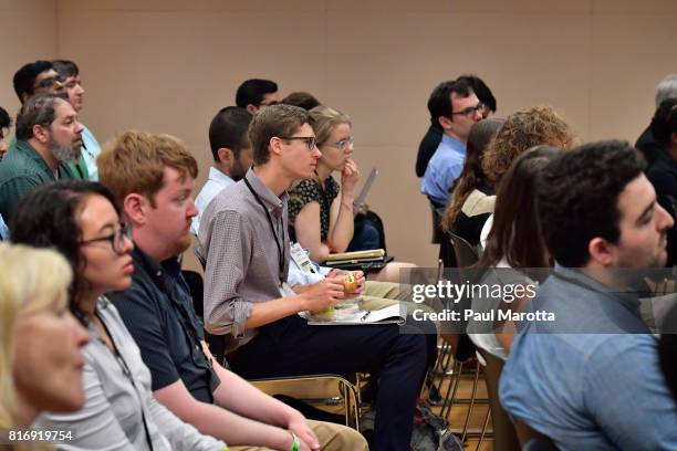 Robert McMahan of Kettering University, Ryan Keenan of Udacity and David Barrett of Olin College give a workshop at the TechCrunch Sessions: Robotics...