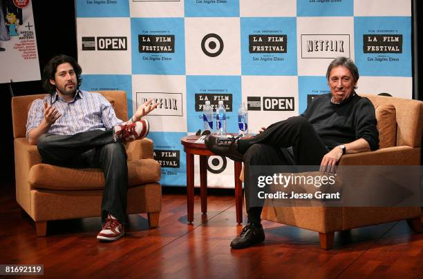 Directors Jason Reitman and Ivan Reitman attend the 2008 Los Angeles Film Festival's EW Talks with The Right Men: Ivan & Jason Reitman on June 23,...