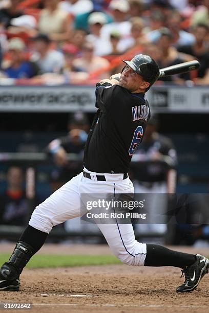 Trot Nixon of the New York Mets bats during the game against the Texas Rangers at Shea Stadium in Flushing, New York on June 15, 2008. The Rangers...