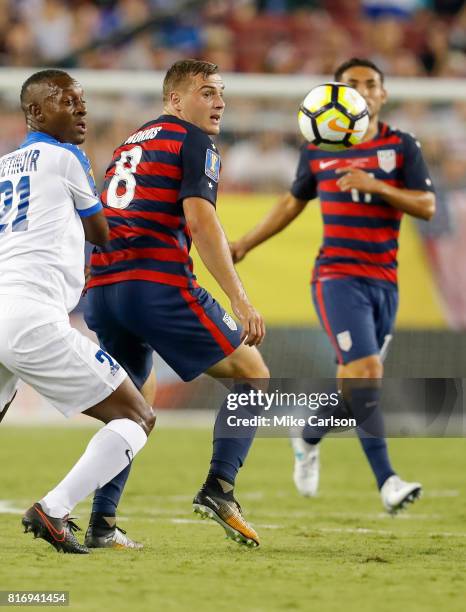 Jordan Morris of the United States against Martinique during the first half of the CONCACAF Group B match at Raymond James Stadium on July 12, 2017...