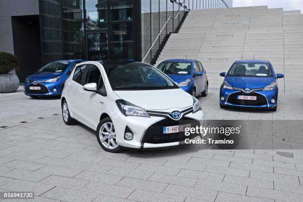 Toyota Yaris Hybrid Vehicles High-Res Stock Photo