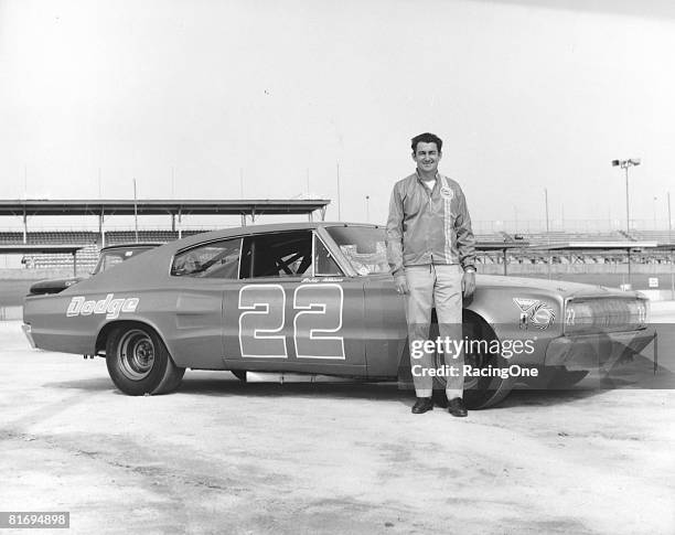 Bobby Allison shown in the mid-1960s with his Dodge Charger.