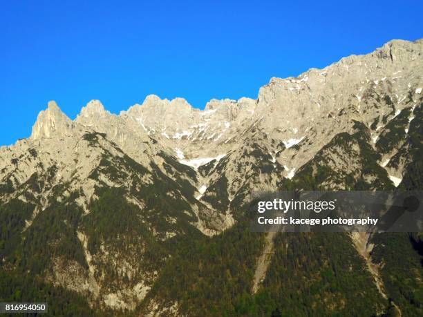 karwendel mountains, mittenwald, bavaria - mittenwald bildbanksfoton och bilder