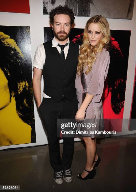 Actor Danny Masterson and model Riley Keough attend "Rebel Rebel" a Milk Gallery project presented by The Art of Elysium on June 24, 2008 at Milk...