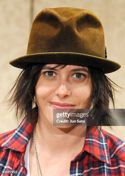 Actress Katherine Moennig attends "The L Word" press conference at Hotel Seiyo Ginza on June 25, 2008 in Tokyo, Japan. The DVD rental service of the...
